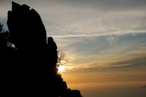 Calanche Felsen Sonnenuntergang Natur-Spirituelle Reise Korsika